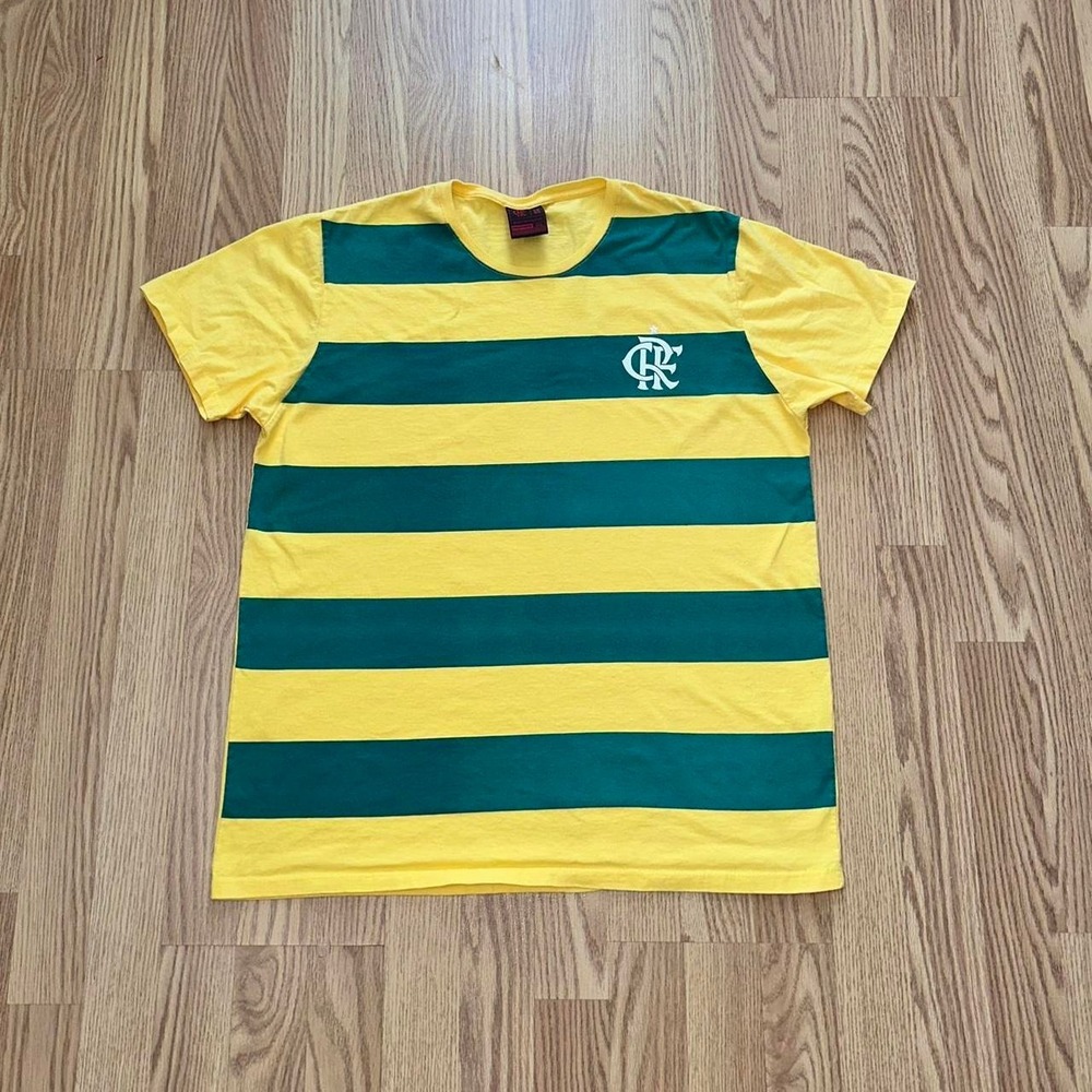 Clube de Regatas do Flamengo T Shirt Yellow/Green Size L Football